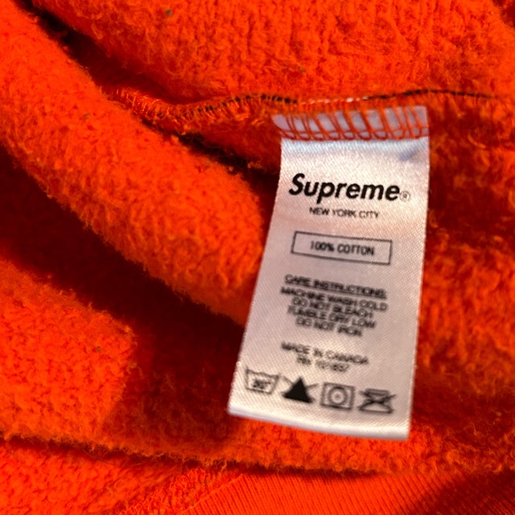 Supreme Dark Orange Letter Arc Crewneck Sweater Men’s Large - Picture 10 of 11